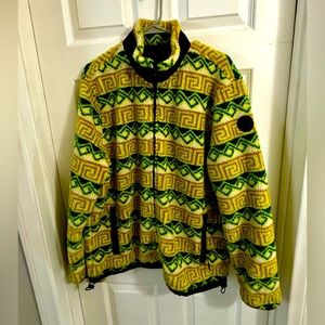 American Eagle Outfitters Men's Yellow and Green Jacket